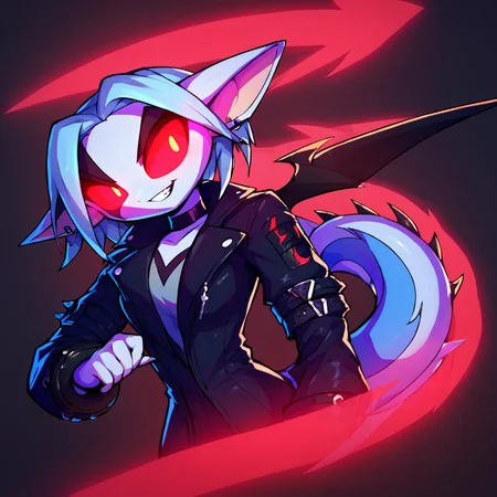 score_9,score_8_up,score_7_up,
wisp,
1girl, barbed tail curling, massive wings casting shadows, glowing red eyes piercing through darkness, sinister grin, sleek and shadowy figure, hair whipping in unseen wind, gothic fantasy background, ominous mood
,<lora:wisp_pony:0.8>,