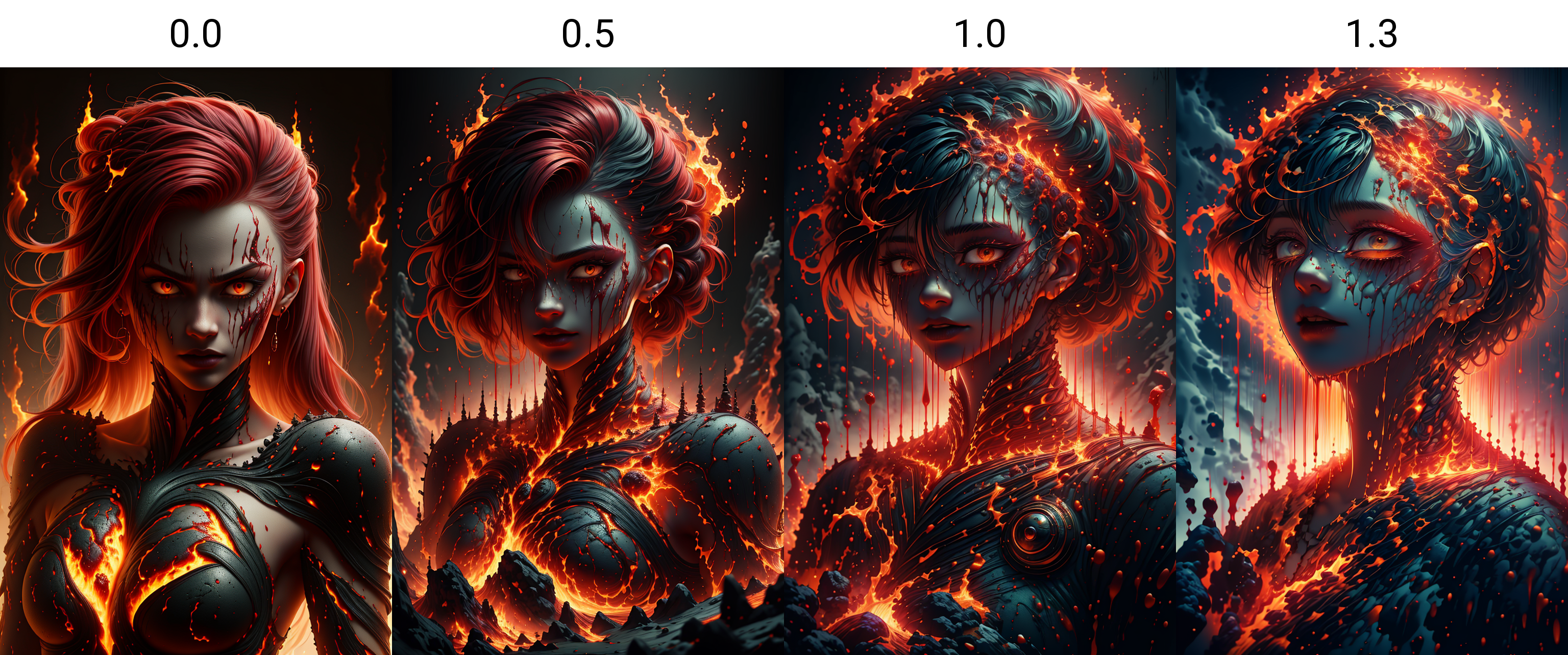 <lora:Unleashed_V2:0.0>
(Hated Photo:1.3) of (Visual novel:1.3) a photo of a woman, (red hair:1.2), makeup, fire, flames, <lora:ral-lava-sd15:0.9> ral-lava, lava, blood, bloody face, <lora:Constricted PupilsV3:1.2> constricted pupils, small pupils,Highly Detailed,(close portrait:1.3),thematic background, <lora:LCM_LoRA_Weights_SD15:1>