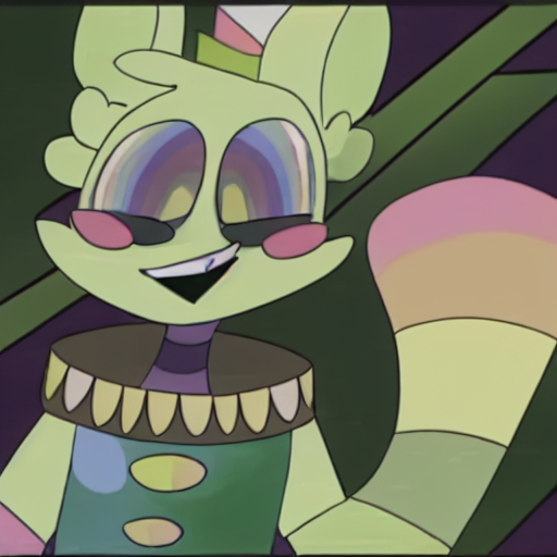 hat, male focus, teeth, 1boy, blush stickers, cape, pokemon (creature), top hat, furry, smile