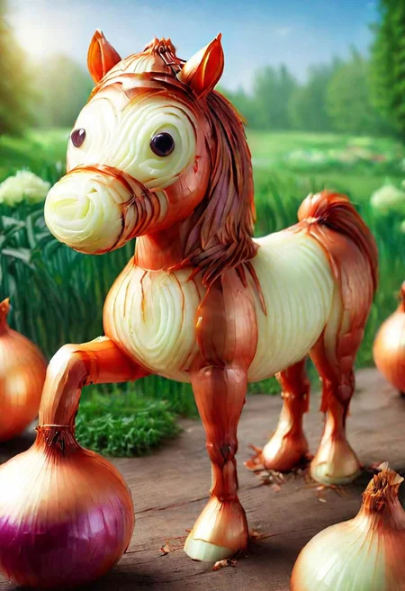 onnionstyle, free self-expression regarding onion can cry, horse