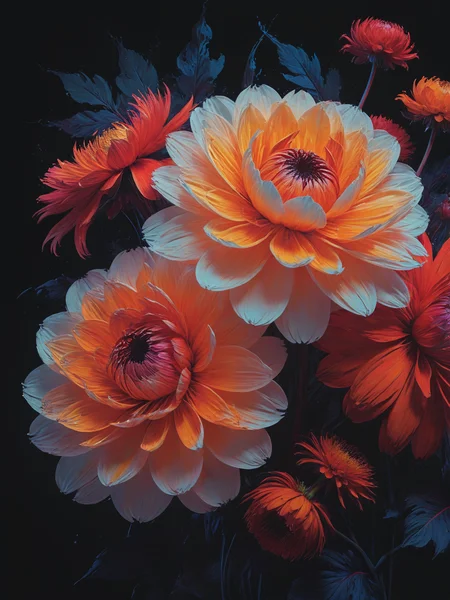 impactful color paint of abstract, concept: a dream in full bloom, floral elements, big flowers, intricate, stunning, mimalist, white, subtle, classy, luxury, magical realm effect, enchanting, illustration, beauty of contrast color pairing, east meets west, juxtaposition, cinematic, <lora:Bold_Pop:0.6> ........... highly detailed, vibrant colors , 8k, sharp, professional, clear, high contrast, high saturated, , vivid deep blacks, crystal clear