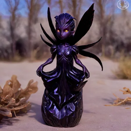 1 girl, DarkWillow made out of obsidian <lora:Obsidian SDXL:1> <lora:Dark Willow SDXL:1>