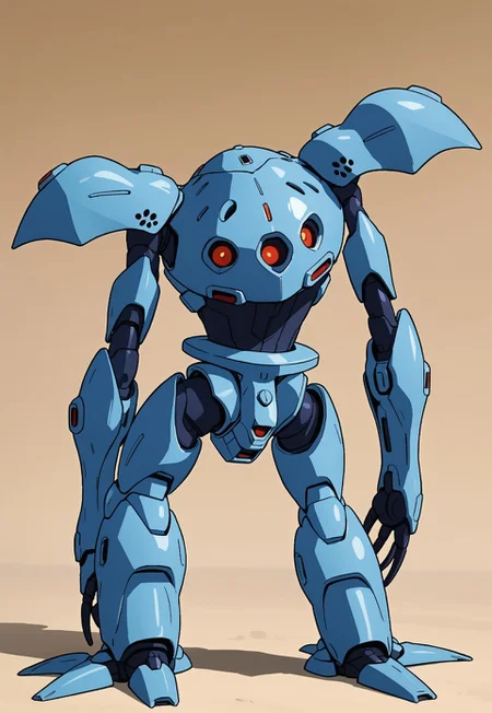 score_9, score_8_up, score_7_up, source_anime, cowboy shot, rear view, BREAK, ( hygogg, blue_hygogg_armor, turned away from viewer, hands out in front, ) 1mech, mech focus, solo, BREAK,