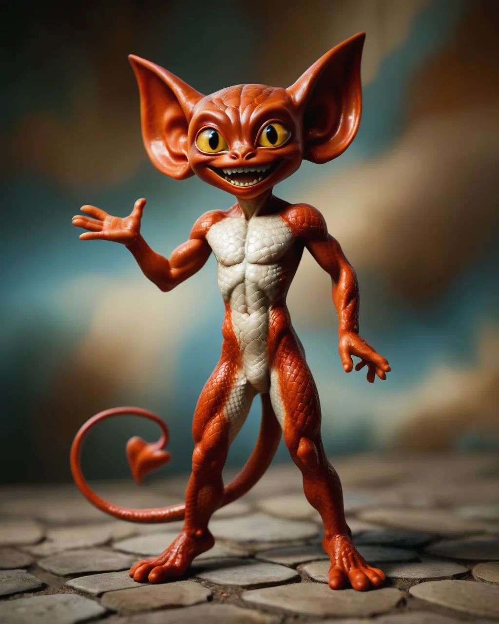 score_9, score_8_up, score_7_up, intricate details, rating_safe,
<lora:SnakeSkinStyle:0.7>,
1boy(solo,
anthro furry, imp with Jed-snkskn, snakeskin,
full body, looking at the viewer, solo, happy), detailed background, depth of field, subsurface scattering,
<lora:ral-chrosc-clr:0.5>, ral-chrosc-clr,
<lora:xl_more_art-full_v1:0.3>,
<lora:add-detail-xl:0.3>