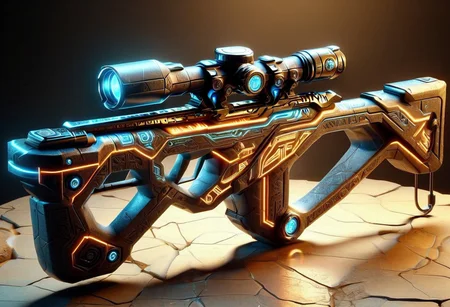 egyptTech, neon crossbow, scope, Egypt Tech neon crossbow with scope, fantasy Egypt Tech neon crossbow with scope, science-fiction Egypt Tech neon crossbow with scope, Egypt Tech neon crossbow with scope aesthetic, elegant, majestic, detailed, ultra realistic, masterpiece, high detailed skin, high definition, high quality, anime cgi, detailed matte painting, deep color, fantastical, intricate detail, splash screen, complementary colors, fantasy concept art, 8k resolution, Unreal Engine 5