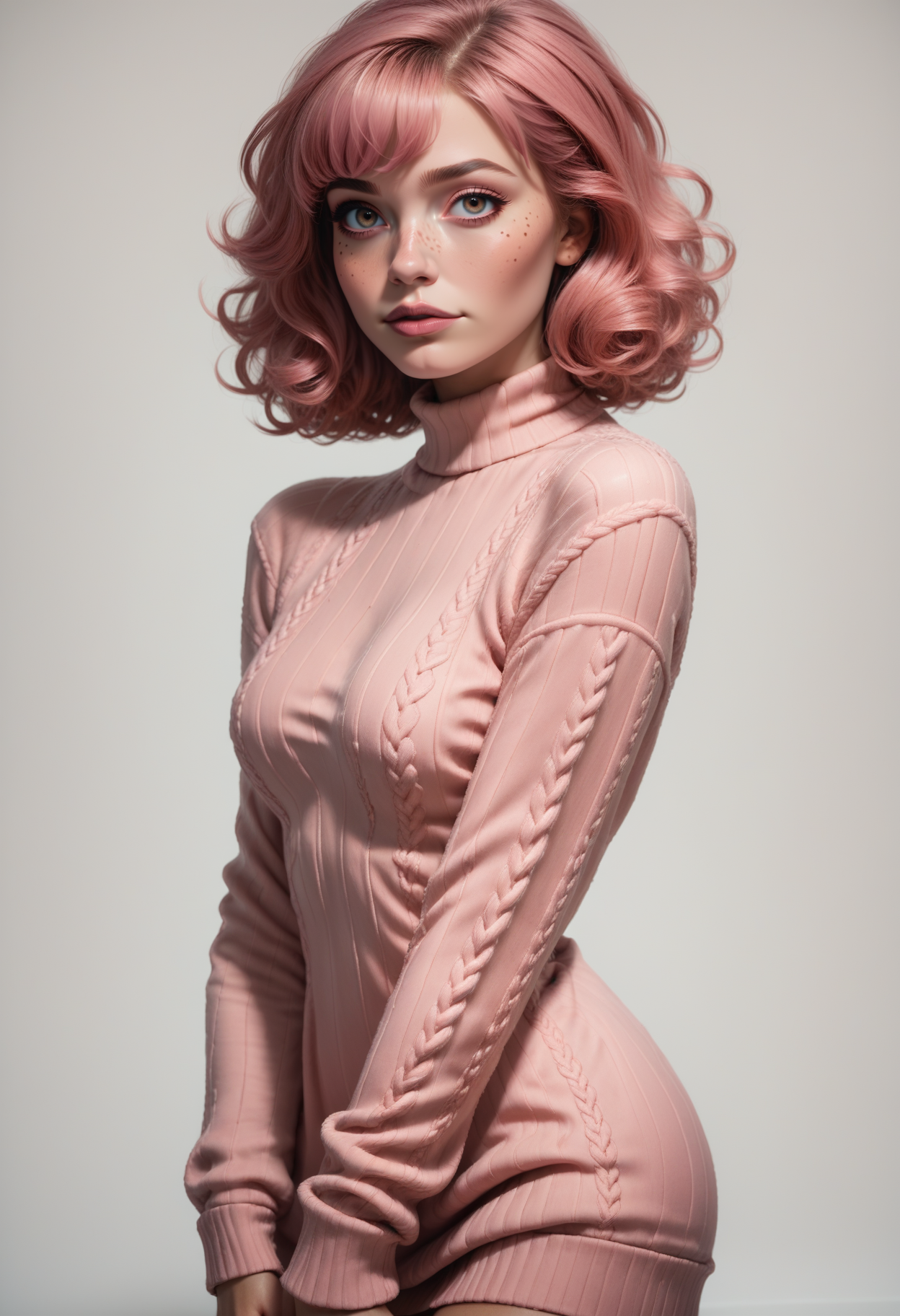 score_9, score_8_up, score_7_up,
1girl, solo, sexy sweater dress, pink dress,
<lora:Dark_Rosa_Pony_v0.3:0.6> d4rkr0s4, hazel eyes, pink hair,