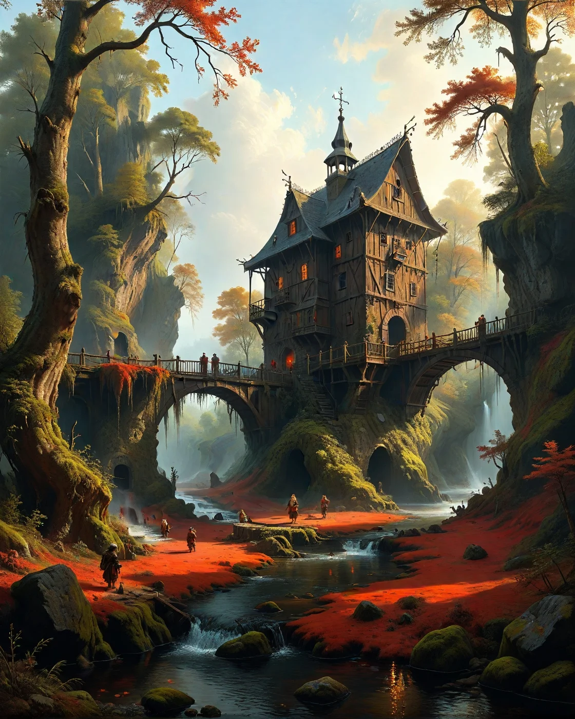 Andreas Achenbach (Nordic realism), Cypress swamp with still black waters, pilgrims, watermill with sluice gates,red squirrel caching.Lava-circuit petroglyphs describing magma-based mathematics,
artstation, trending on artstation, highly detailed fantasy art, stocking, intricate, elegant, highly detailed, centered, digital painting, concept art, smooth, sharp focus,
<lora:tbh124-sdxl:0.15> style of Jean-Antoine Watteau,
<lora:tbh112-sdxl:0.15> style of Gregory Fromenteau
<lora:add-detail-xl:0.7>
<lora:Flux-XL_Scenery:0.15> flux-scenery,
<lora:Flux-style-xl-lora:0.15> flux-style
<lora:1dkXLP:0.15> 1dk,
<lora:urotatoXL10a:0.15> ur0tat0xl10a,
<lora:extremely_detailed:0.7> extremely detailed, Baroque art style, dynamic composition, dramatic lighting, rich colors, intricate details, professional-grade execution, captures the grandeur and theatricality of the Baroque period