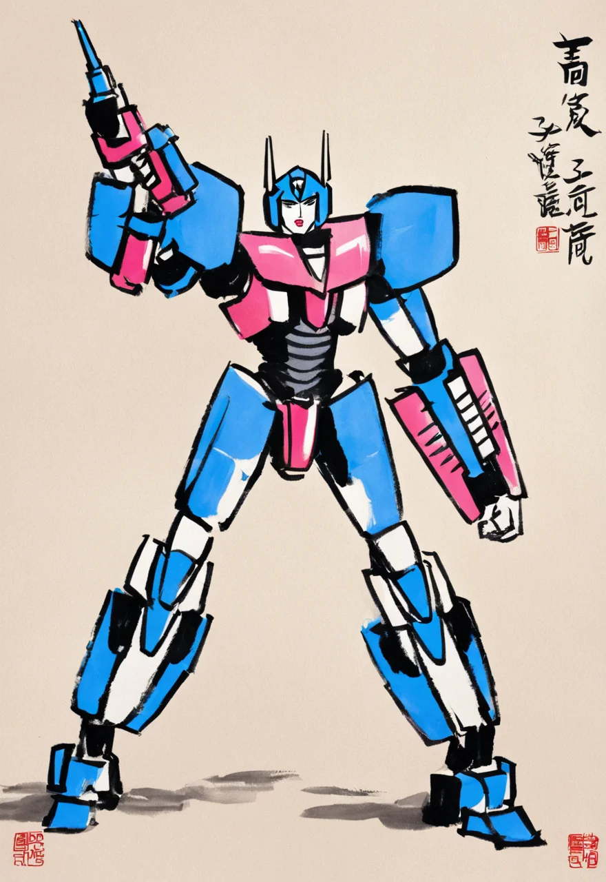 Arcee in Transformers, by Feng Zikai <lora:fengzikai_v1.0_XL:1>