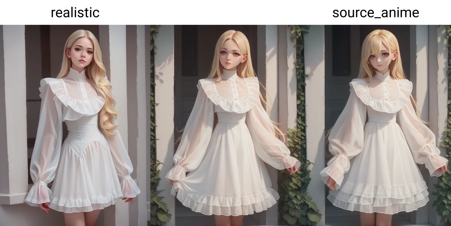 score_9, score_8_up, score_7_up, score_6_up, <lora:cutesy_dress_v0.2-pony:1>
1girl, blonde hair, long hair,
white dress, frilled dress, sleeves past wrists, see-through, looking at viewer, realistic,