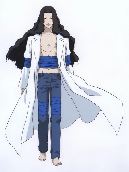 score_9, source_anime, masterpiece, best quality, white background, <lora:Masami Eiri_PDXLv0.5:0.8> 1boy, masami eiri \(sel\), standing, full body, looking at viewer, smile,