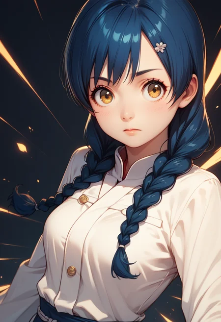 (tadokoro megumi),
score_9, score_8_up, score_7_up,masterpiece, best quality, ultra detailed,
A picture of a girl, dynamic pose, dynamic angle, the girl is wearing a cook uniform,
A Japanese 1girl has blue hair which was bound into twin braids, yellow eyes and brown pupils, round face, (tender and slender:1.21) body with medium breasts, <lora:TadokoroMegumi_Pony_r1:1>