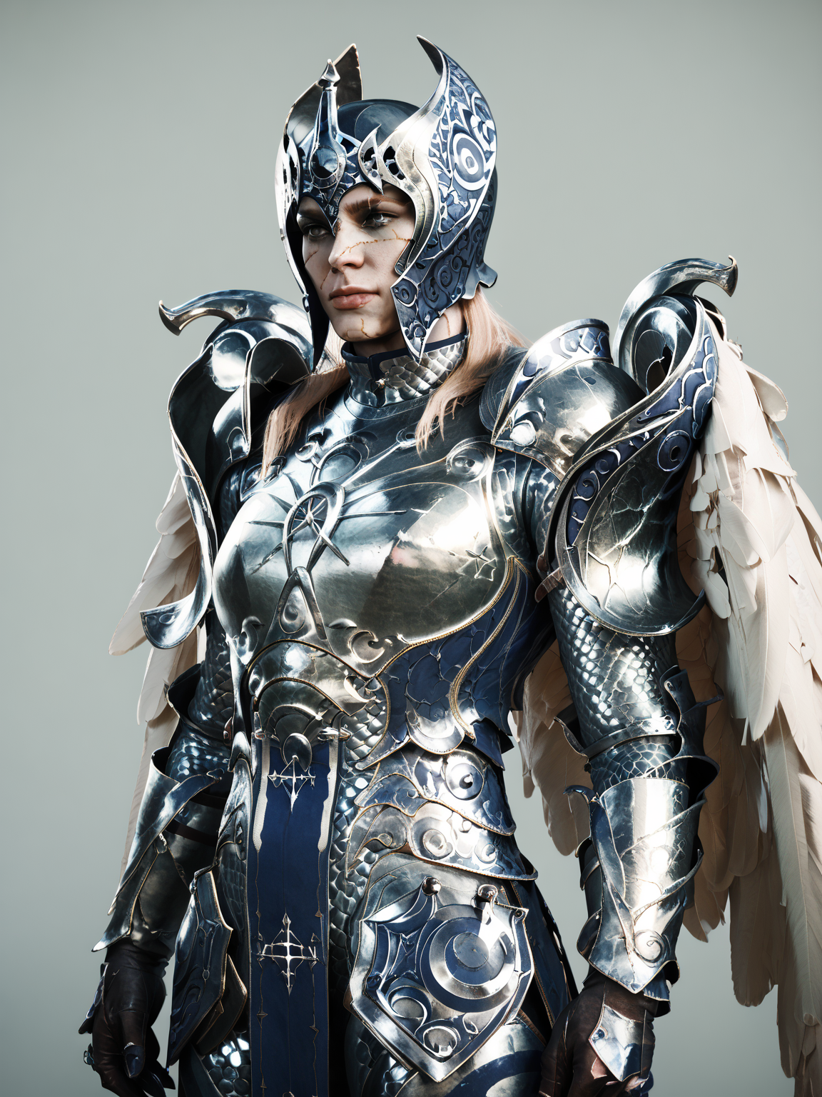 score_9, score_8_up, score_7_up, score_6_up, score_5_up,
1girl, dameaylin, armor <lora:aylinPony:0.8>, , helmet, scars, ,  wings,