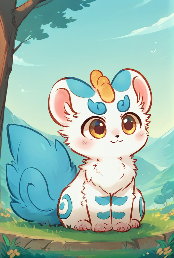 score_9, score_8_up, score_7_up, rating_safe, source_furry, cute, feral, <lora:Tianlu_Fabulous_Beasts_Pony:0.9> tianlu_f4bulousb3asts, pixiu, sitting, outdoors