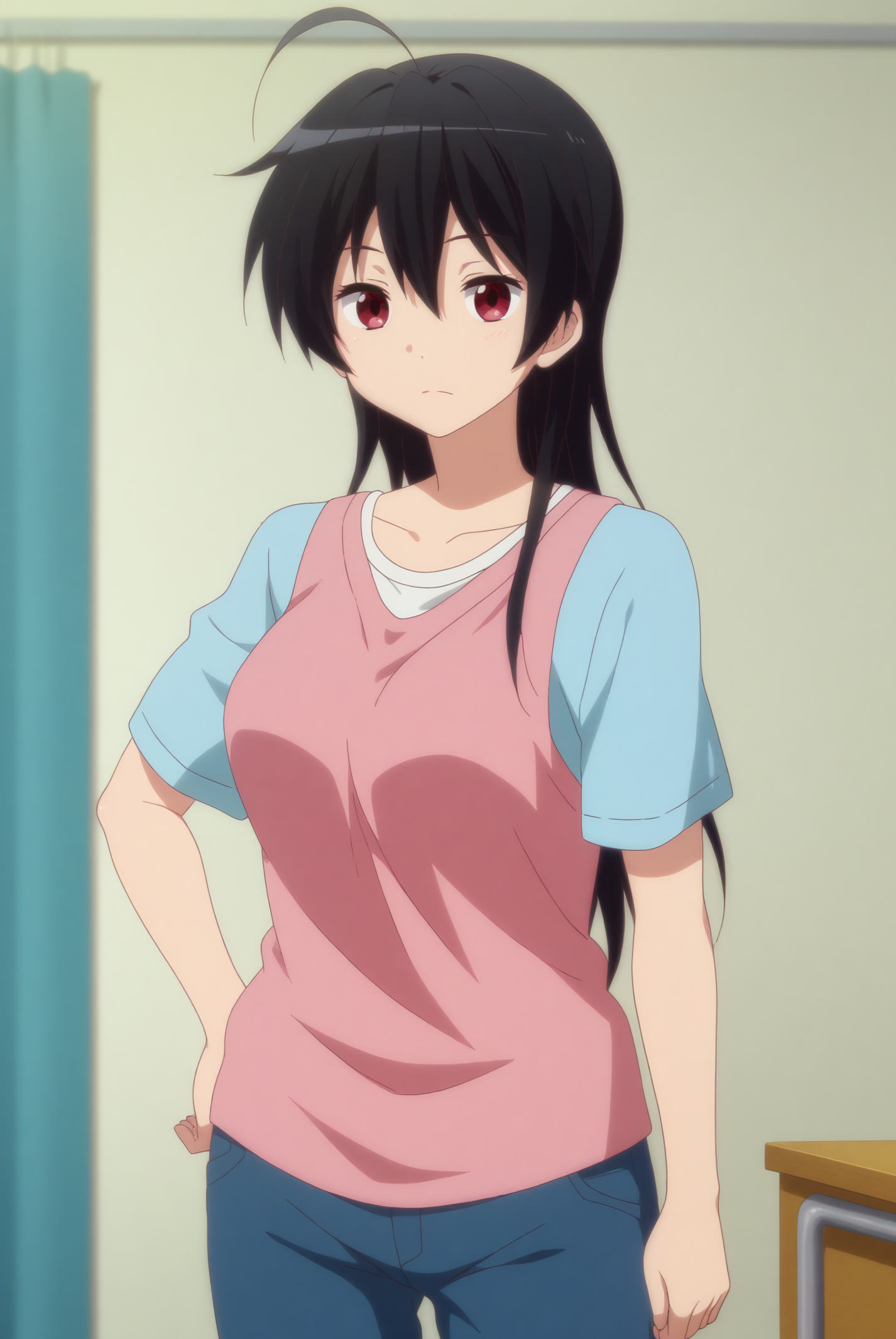 Shinka_Nibutani, solo <lora:chuunibyou_demo_koi_ga_shitai-Touka_Takanashi-PDXL:0.8>