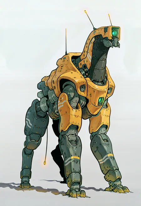 <lora:HeavyTechILXL:1> h3avyt3ch,
((robot)), no humans, mecha, non-humanoid robot, radio antenna, solo, walker, glowing, shadow, white background, standing, simple background, grey background, masterpiece, best quality, amazing quality, intricate detail, highly detailed, absurdres, very aesthetic, dynamic lighting, detailed background, scenery, (volumetric lighting)