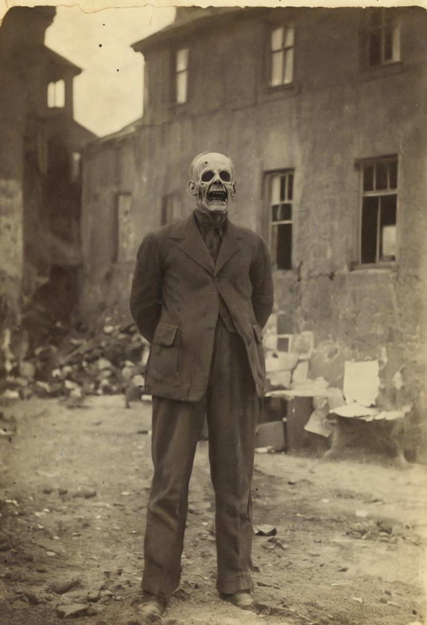 antique photo, nameless one, style of horror novel