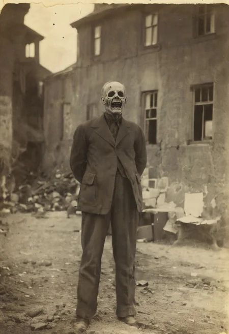 antique photo, nameless one, style of horror novel