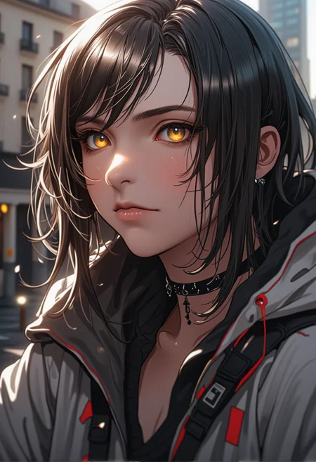 bv-anibrush. A half-body shot of a stunning beautiful young woman in semi-realistic style. The scene is ethernal., <lora:bv-anibrush-v1-flux.safetensors:1.0:1.0>
