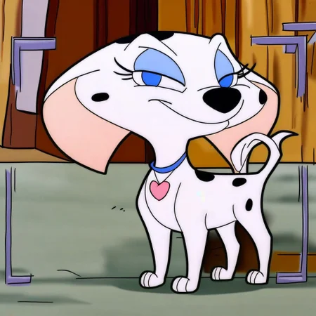 cadpig, facing to viewer, looking at camera, (((smug))), (((eyelashes))), (((no neckwear except pink heart necklace))), tough, solo, happy, smiling, feral, no background, quadruped, (standing), four paws, full body view, leer