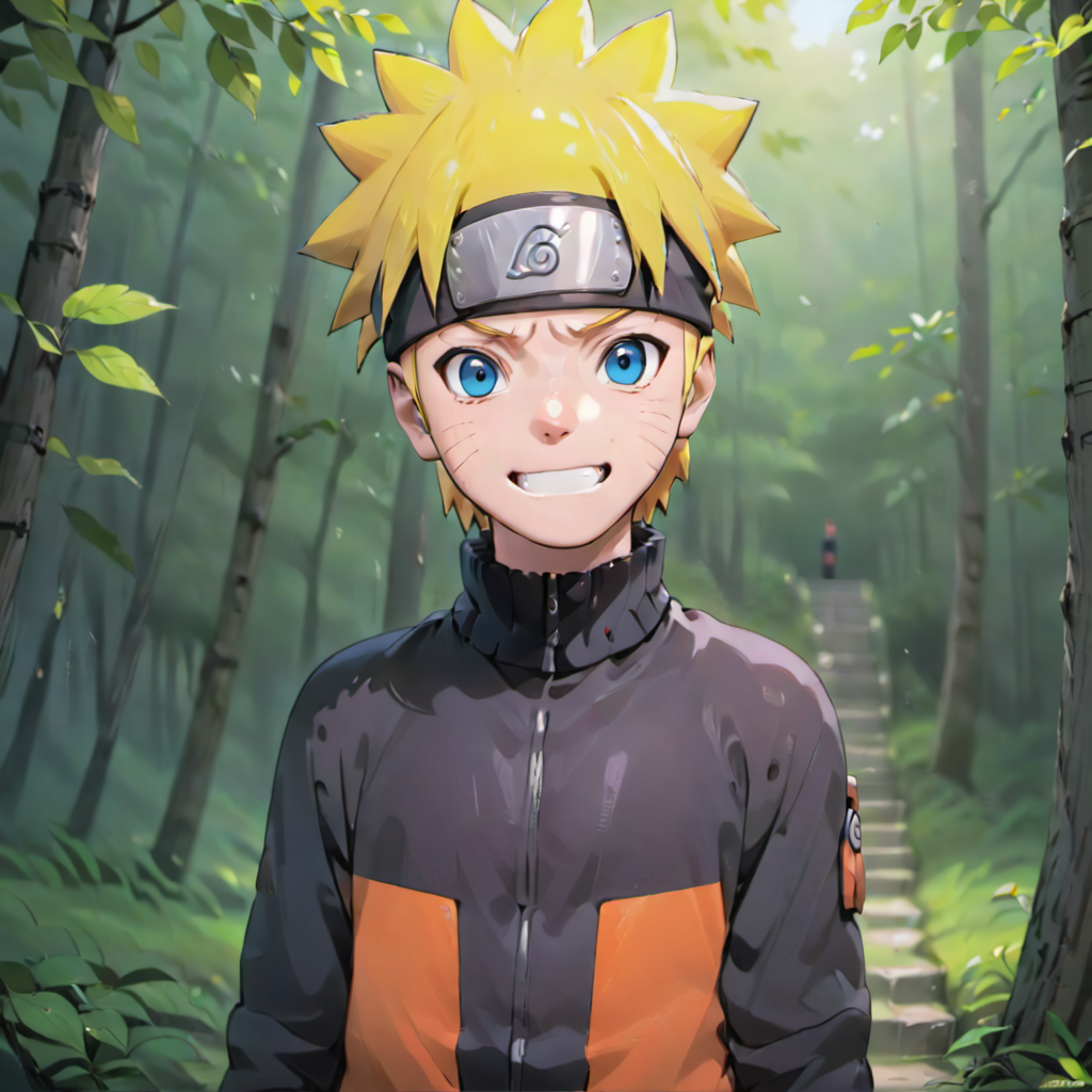 naruto,  <lora:narutov2:0.8>, solo, smiling