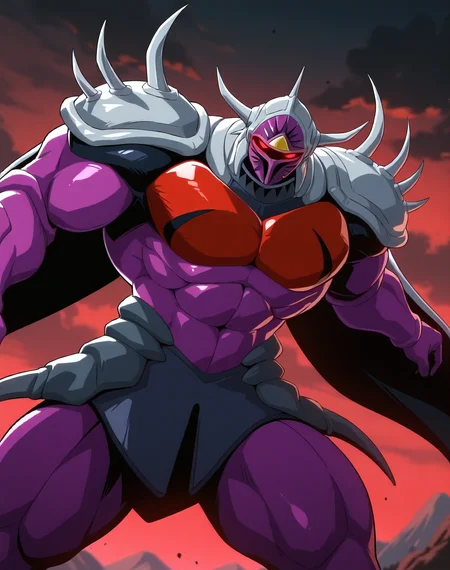 <lora:Lanacuras_(Shinzo)_(Illustrious)_(AD):1> Lanacuras, muscular, Shinzo,
exterior, vivid anime dark sky with black clouds, mountains, nature, end of the world background, red and green clouds in the sky, fighting,
dynamic action, dutch angle, cowboy shot, detailed face, detailed eyes, glowing red eyes,
hyper muscular, end boss, large wide rounded protruding pecs, bulging muscles, large rounded muscular shoulders, large biceps, large thighs, abs, red pecs, perfect hands, peak physical conditioning, pinnacle of manly perfection, perfect physique, veiny muscles, commanding oppressive presence,
BREAK: very awe, aesthetically pleasing, masterpiece, best quality, amazing quality, very aesthetic, perfect depth of field shot,
BREAK: lazympos, lazypos (2),