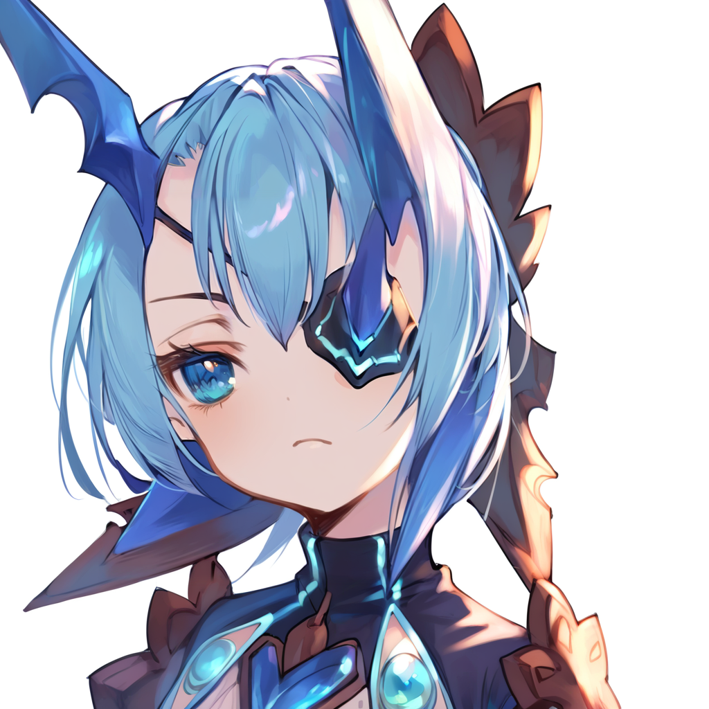 (score_9:0.9),score_8_up,score_7_up,anime style,rating_safe,(zPDXL),
BREAK Theory, 1girl, solo, simple background, white background, upper body, looking to the side, black bodysuit, left eyepatch,<lora:XB2 Praxis & Theory ponyXL v1:0.97>,