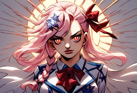 score_9, score_8_up, score_7_up, source_anime, beautiful,masterpiece,best quality,extremely detailed face,perfect body,perfect eyes, perfect lighting, light,cinematic lighting,
<lora:negev.pony:1>,
negev,
j0j0styl3,
medium breasts, shiny oiled skin,