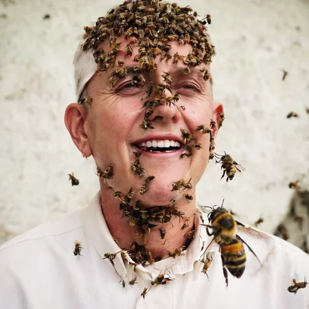 man with bee <lora:SDXL_bee_Sa_May_V11:1>
