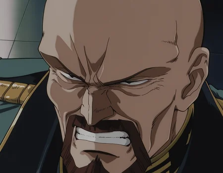 <lora:IL_Aiguille_Delaz:1>,1man,Aiguille Delaz,General's uniform,bald,
facial hair,
brown hair,
black eyes,adult,elder,angry,close-up of face,high angle,clenched teeth,glaring at,, masterpiece,best quality,amazing quality,uncensored