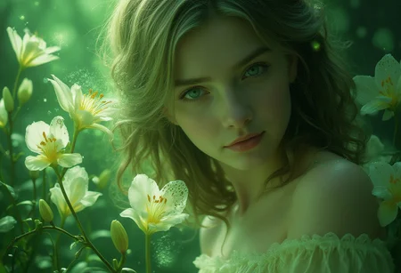 Cinematic style, realism, cinematic quality,
mj, RTX, 8k, HDR, best quality, cinematic film plot, (masterpiece), Andrey Atroshenko, Tanya Shatseva, Ross Tran, Anna Razumovskaya, art, realistic art, digital illustration, portrait, bright saturated colors, Digital Art, cinematic, still life, model woman painting of beautiful white lilies, filigree, fireflies, green spirit, glitter, fantasy, dynamic lighting, light, digital painting, highly detailed, bright rich colors, watercolor, oil paints,