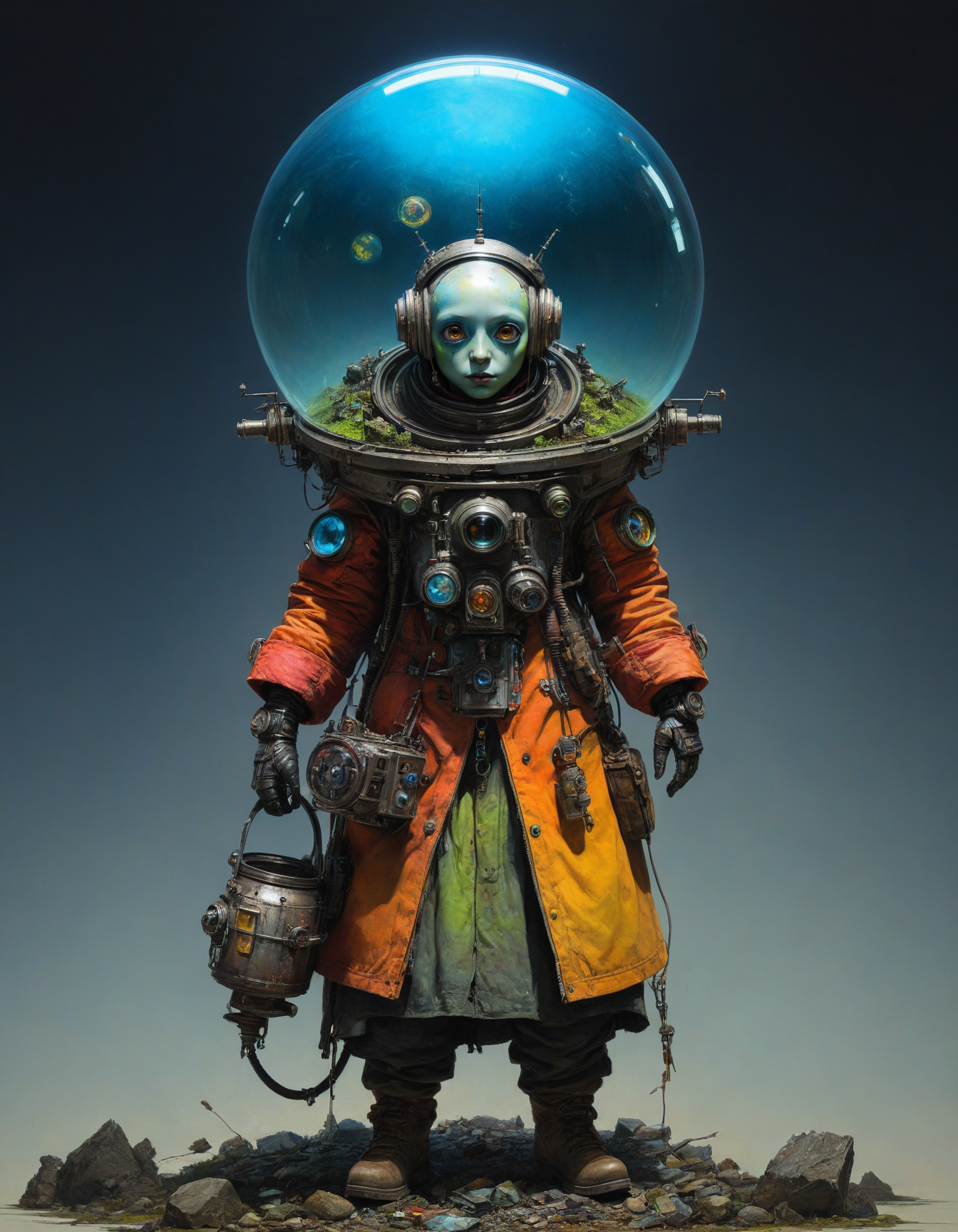 by Abraham Pether and Jean-Baptiste Monge, incredibly beautiful female,  psychedelic colors, a post-apocalyptic world ruled by robots , full shot, hyper detailed, professional poster art, bold lines, award winning,  trending on ArtStation , (intricate details, masterpiece, best quality:1.4), looking at viewer, dynamic pose
<lora:add-detail-xl:1> <lora:xl_more_art-full_v1:0.5>  <lora:NicolaSamori:0.5> in the style of nicola samori <lora:looking_at_viewer:2>