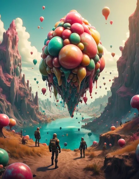 by Zdzislaw Beksinski and by Marc Simonetti, (terragenous , Faded Polaroid Photo but extremely beautiful:1.4), (intricate details, masterpiece, best quality:1.4) , Fortnite Art Style, 3D cartoon, colorful, Fortnite Art Style, looking at viewer, dynamic pose, ral-bubblegum <lora:ral-bubblegum-sdxl:1> ral-bubblegum landscape