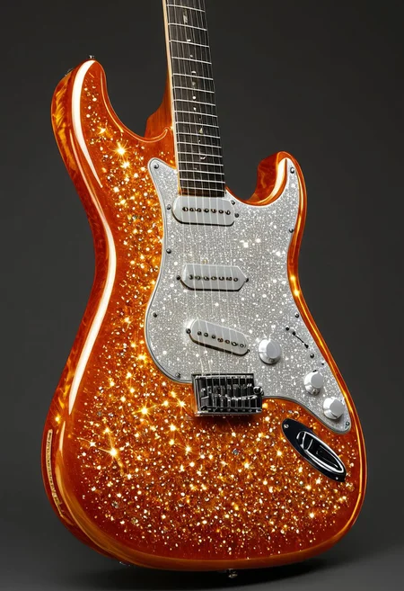 score_9, score_8_up, score_7_up, score_6_up, score_5_up, <lora:gl4ssj3mSDXL:1> gl4ssj3m, photorealistic, 1guitar, electric guitar, honeyburst, still life, shiny, sparkle, guitar focus, iconic masterpiece