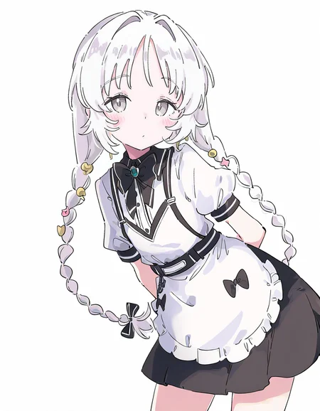 1girl,looking at viewer,(simple background:1.3),(white background:1.2),solo,cowboy shot,qiqiupaidui,(asami-chan:1.3),<lora:qiqiupaidui-000012>,grey eyes,white hair,, masterpiece, best quality, very aesthetic, absurdres,newest, incredibly absurdres,, (Ixy:0.6)),(hiten \(hitenkei\):0.7),