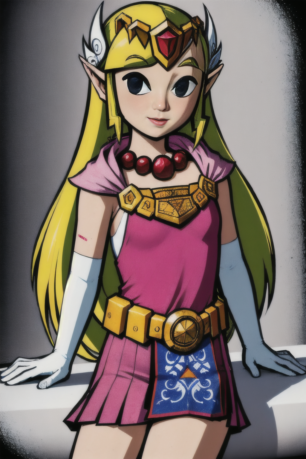 (Realistic:1.5) solo EdobLOZSpiritTracksZelda <lora:EdobLOZSpiritTracksZelda_v1.2:0.8>