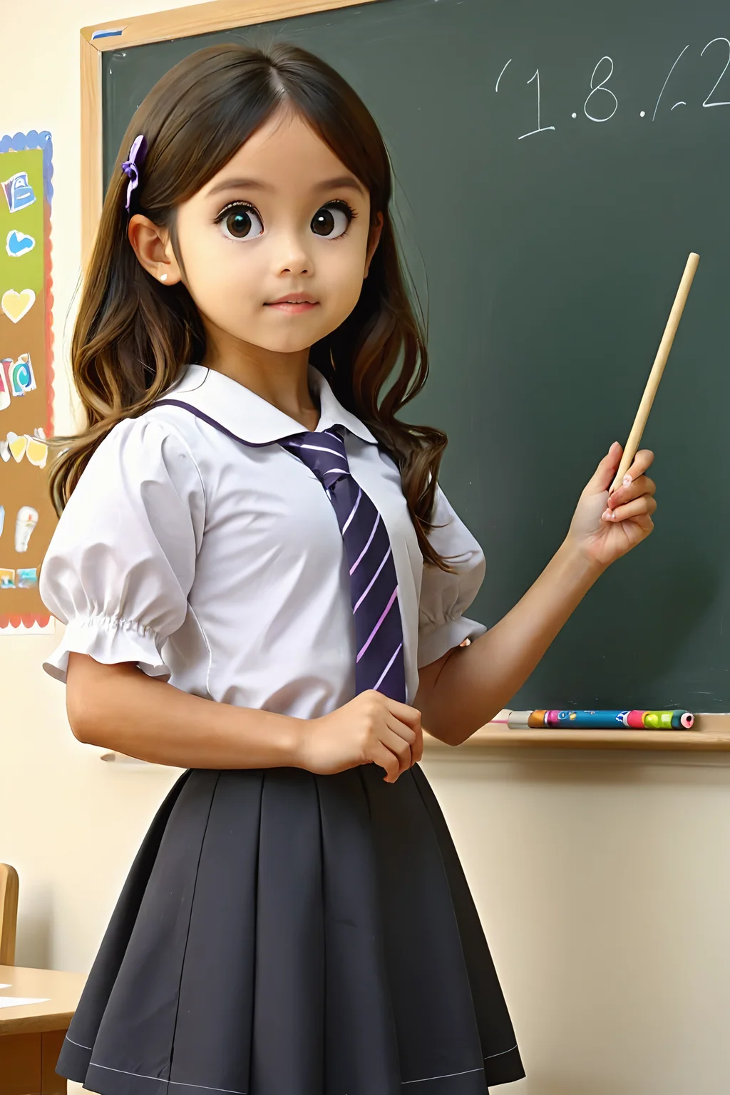 Masterpiece, best quality, 1girl,
<lora:kwFemaleBeta92_SDXL_v1:1>,
teacher,classroom,blackboard,stick
