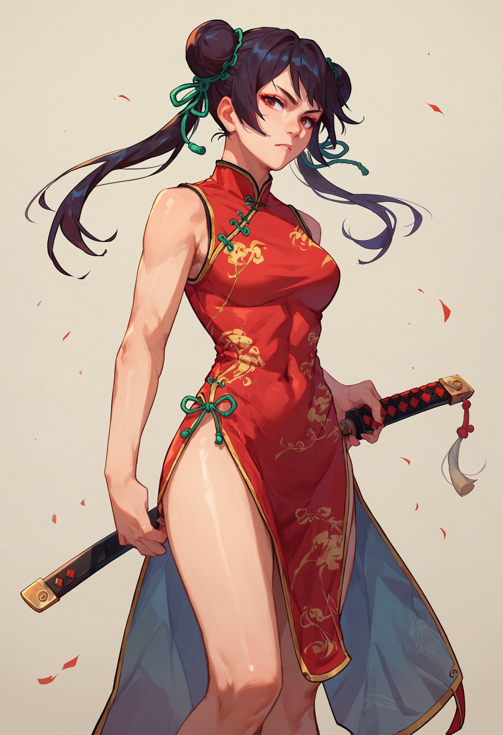score_9_up score_8_up score_7_up, 1girl, battoujutsu, china dress
<lora:battoujutsu_stance_24retry_pony_rework_final_svd_d8:1>