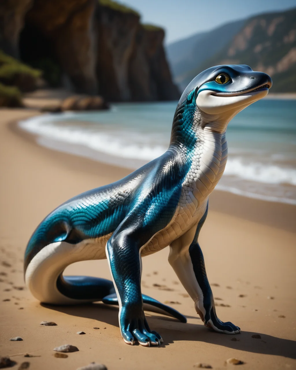 score_9, score_8_up, score_7_up, intricate details, rating_safe, <lora:SnakeSkinStyle:0.7>, 1boy(solo, feral furry, 
anthro furry, dolphin with Jed-snkskn, snakeskin,
full body, looking at the viewer, solo, smiling), detailed background, depth of field, subsurface scattering, 
<lora:ral-chrosc-clr:0.3>, ral-chrosc-clr,
<lora:xl_more_art-full_v1:0.3>,
<lora:add-detail-xl:0.3>