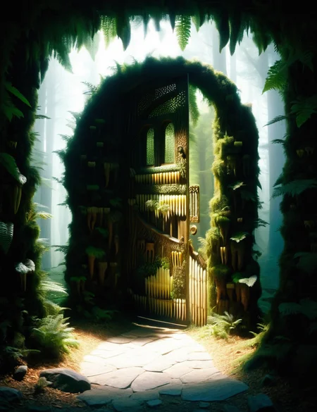DonMT33thXL, door in temperate deciduous forest biome, <lora:DonMT33th:1> <lora:DonMT33thXL:1>
