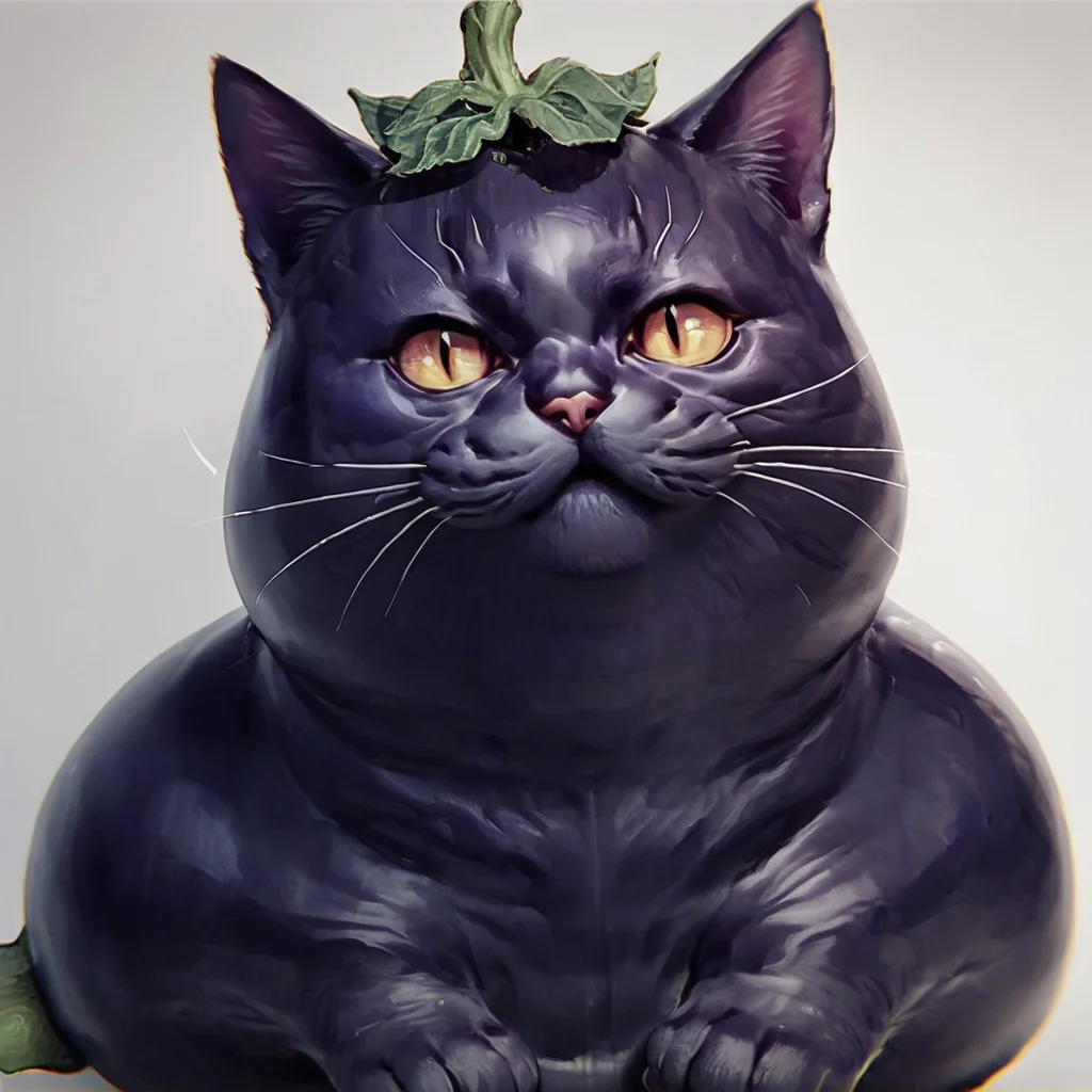 score_9, score_8_up, score_7_up, score_6_up, score_5_up, score_4_up,
<lora:plant_animals-7:1>,
plant_animal,
eggplant,cat face