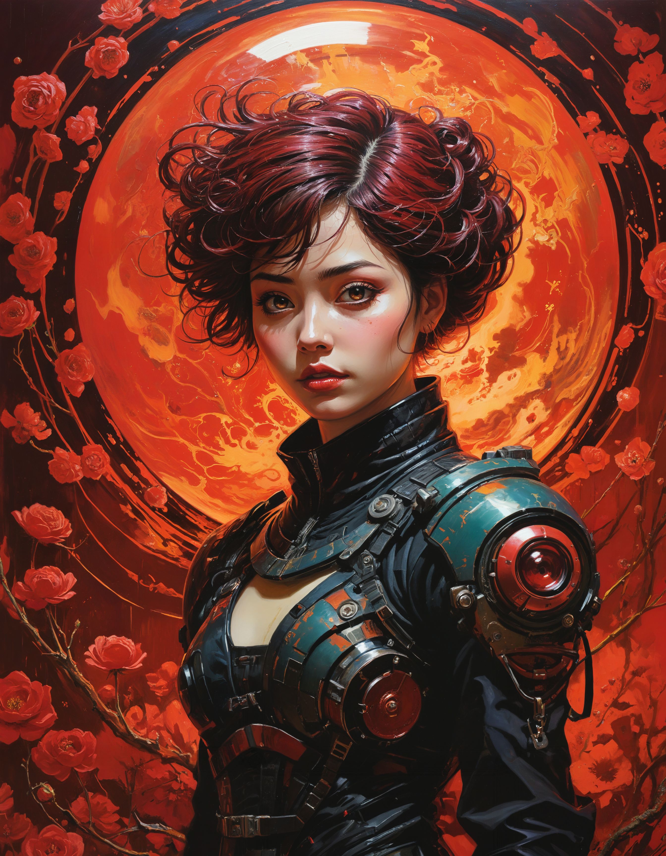 by Yuko Shimizu, Mark Briscoe, by Ismail Inceoglu, a Warlock casting forbidden spells, in the (style of Futurism:1.6), Dark Red hue, highly dramatic lighting

<lora:xl_more_art-full_v1:0.5>