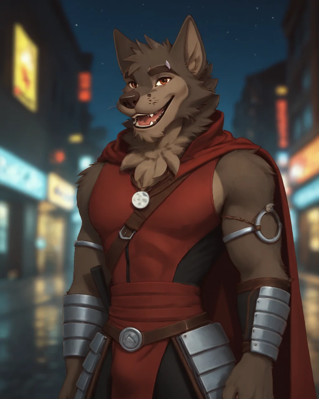 score_9, score_8_up, score_7_up, intricate details, rating_questionable,
<lora:homri52:1>
,
<lora:erofv2PXL:0.8>, 1boy(erof, anthro furry, canine, looking at the viewer, happy,
solo, red cloak, sleeveless tight bodysuit), outdoors, at night, darkness
,
4k,
detailed background, depth of field,
<lora:ral-chrosc-clr:0.5>, ral-chrosc-clr,
<lora:Expressive_H:0.5>, Expressiveh,
<lora:xl_more_art-full_v1:0.3>,
<lora:add-detail-xl:0.3>,
