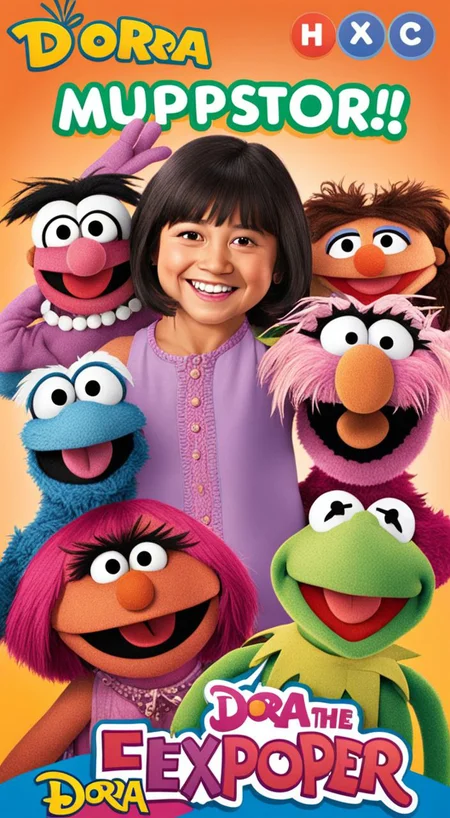 Dora the explorer MuppetShow <lora:SDXL-MuppetShow-Lora-step00002500:1.0>