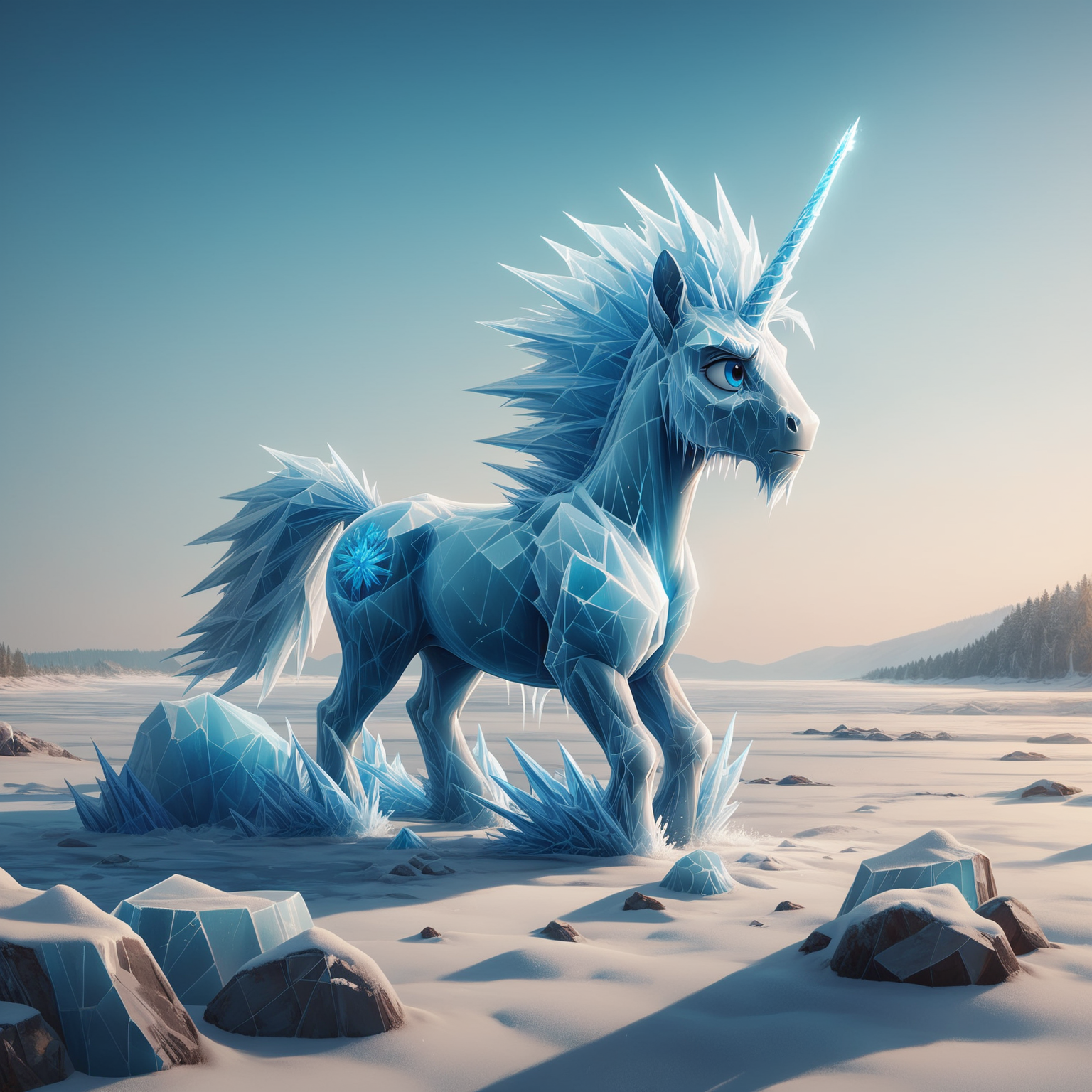 score_9, score_8_up, score_7_up, score_6_up, score_5_up, score_4_up, fr0stwrld, snow, ice  <lora:Fr0stWrld4:1> BREAK
pony, white body, blue eyes, looking away, standing