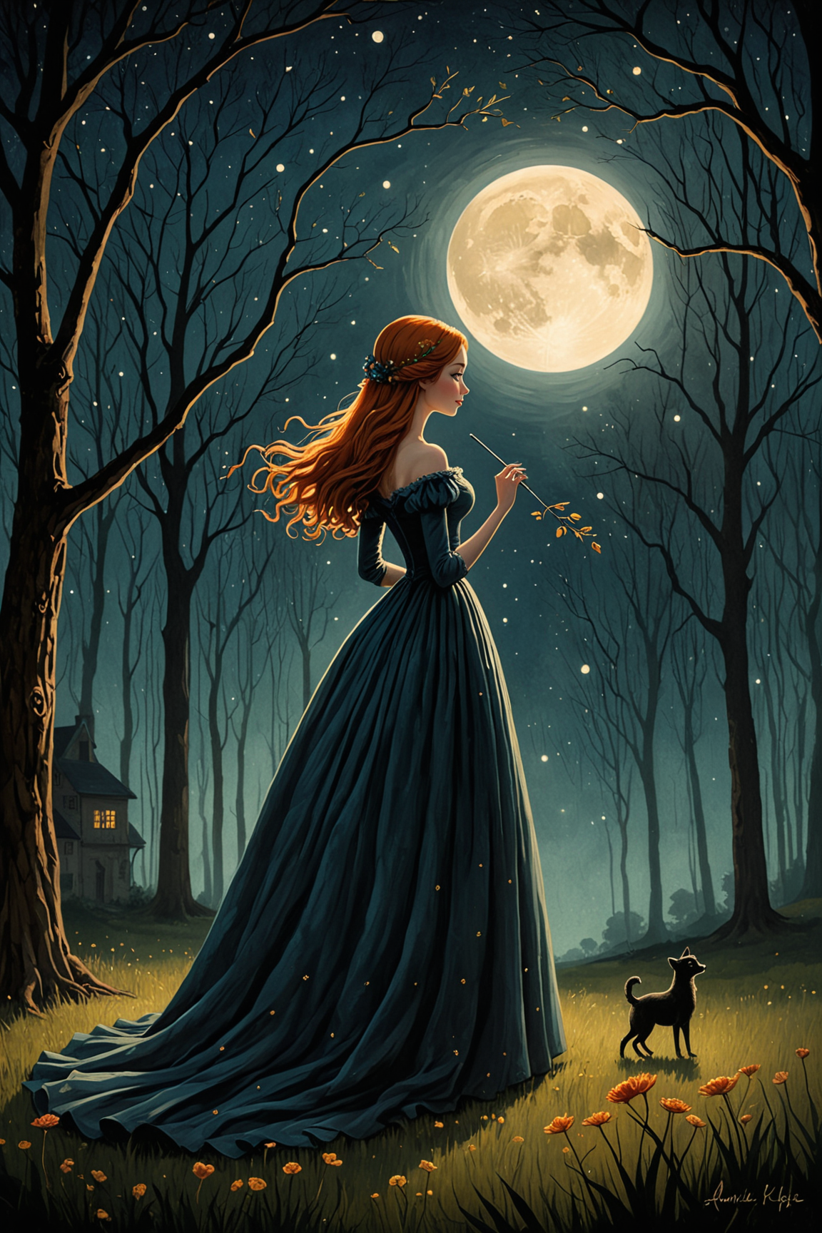 by Andy Kehoe and Ammi Phillips in the style of Glen Keane and Edouard Manet