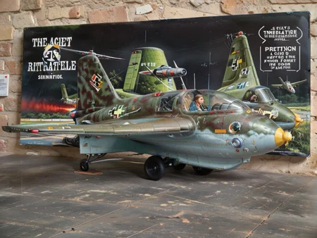 <lora:Me-163-Pony:0.9> me_163 aircraft, score_9,meme art, exaggerated proportions, goofy style, confused pilot, chaotic battlefield, absurd expression, whimsical perspective, internet meme aesthetic, humorous aviation painting