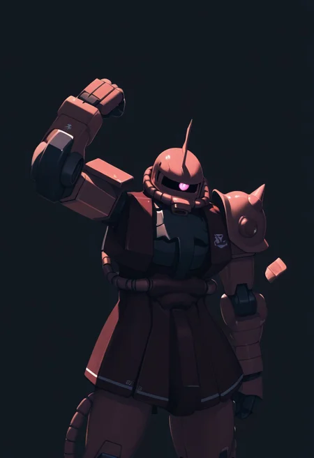 score_9, score_8_up, score_7_up, score_6_up, score_5_up, score_4_up, 4k quality, detailed, dramatic lighting, (chars zaku, gundam, robot), (no humans:1.1), best quality, masterpiece, simple background
