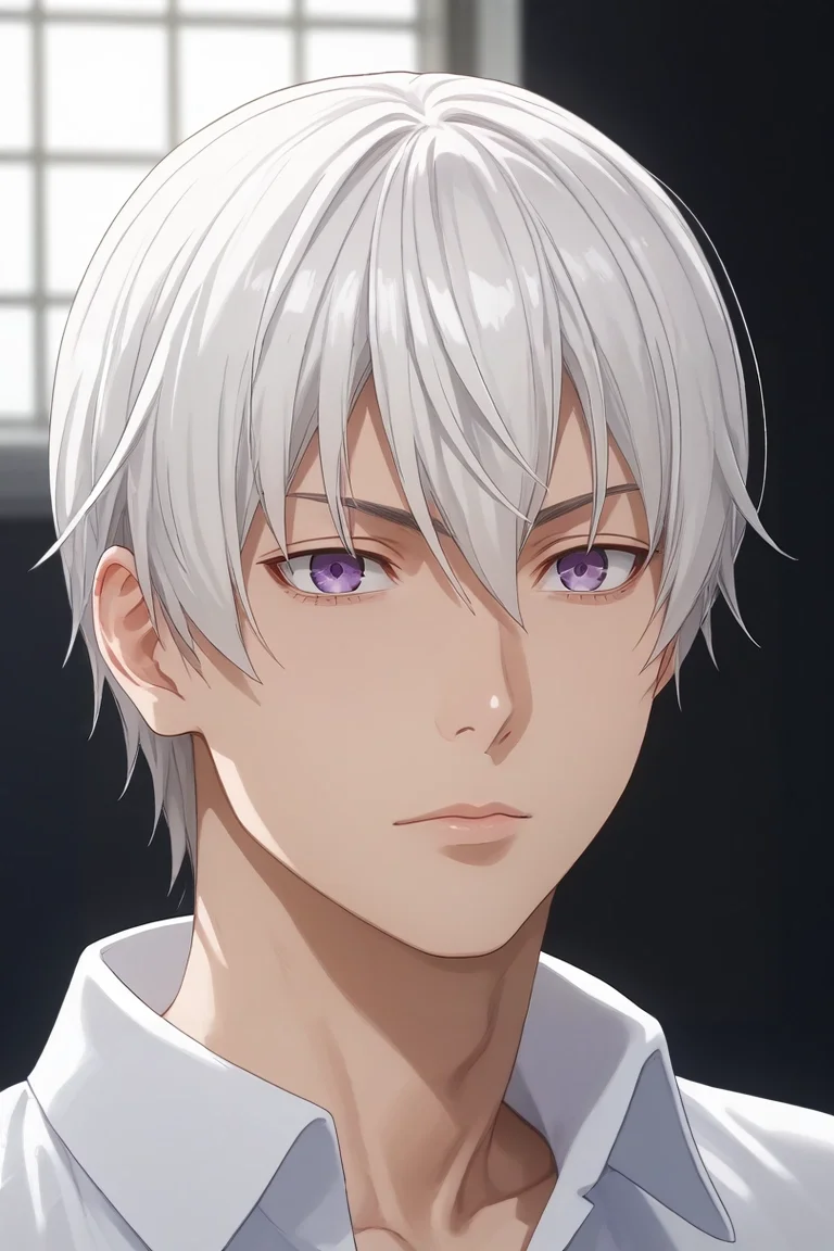 score_9, score_8_up, score_7_up, , rating_safe, , (photorealistic:0.6), , , 1boy, solo, male focus, <lora:eishi_tsukasa_pony:0.86>, eishi_tsukasa, white hair, purple eyes, short hair, hair between eyes, , , <lora:sdxl_lightning_8step_lora:1>