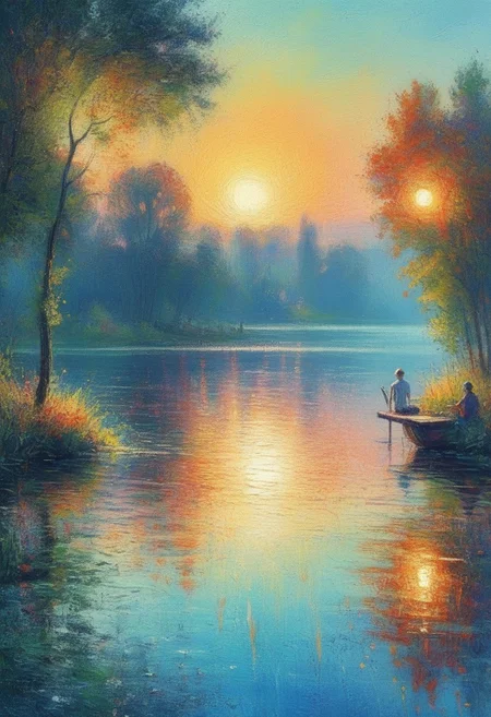Strokes, dots, fine lines create a perfect, harmonious work of art. lively. outdoor. nature. lake
best quality, ultra-detailed, very aesthetic, illustration, perfect composition, intricate details, absurd, atmospheric lighting, streaks of light, vibrant colors, very detailed, midjourneyv6.1, detail background, perfection, impressionist painting, vivid color,