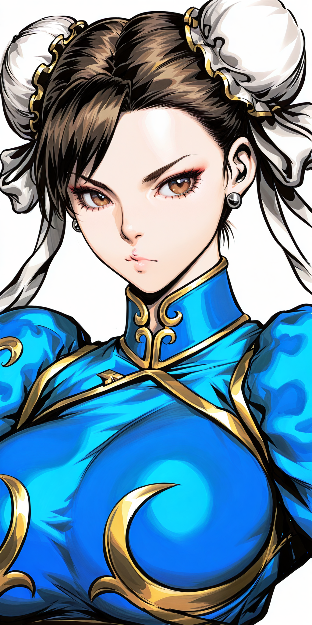 {{amazing quality, best quality, high quality, very aesthetic}}, 1girl, solo, looking at viewer, simple background, chun li, :<
 <lora:Artgerm_Sketch_Illustrious:1>